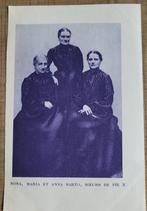 Oude fotoprent: Rosa, Maria et Anna Sarto, soeurs de Pius X, Autres sujets/thèmes, Utilisé, Enlèvement ou Envoi, Gravure