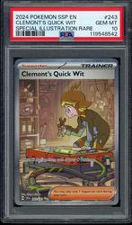 Clemont's Quick Wit [SIR] PSA 10 - 243/191 - Surging Sparks, Ophalen of Verzenden, Zo goed als nieuw, Losse kaart