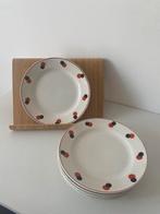 5 Vintage dessertborden Harlekin, Ophalen of Verzenden