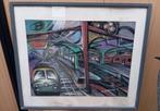 Oostende Terminus groot schilderij DE LEENHEER, Antiek en Kunst, Kunst | Schilderijen | Klassiek, Ophalen