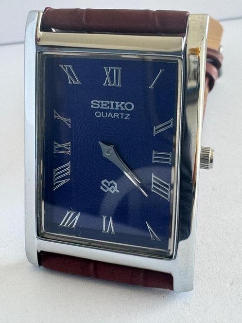 Seiko Tank Quarts SO SO 325714, Handtassen en Accessoires, Horloges | Antiek, Polshorloge, Seiko, Staal, Onbekend, Met bandje