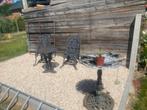 Terras gietijzer, Tuin en Terras, Tuinsets en Loungesets, Overige materialen, Gebruikt, Tuinset, Ophalen