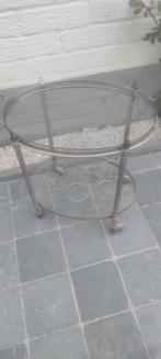 Vintage trolley Hollywood Regency stijl, Ophalen, Gebruikt, Glas