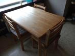 Eettafel met 4 stoelen, Huis en Inrichting, Ophalen, Zo goed als nieuw, Tijdloos, 4 tot 6 stoelen