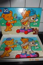 MB, oude retro houten puzzel* 20 stuks* 2 verschillende...., Kinderen en Baby's, Speelgoed | Kinderpuzzels, 10 tot 50 stukjes