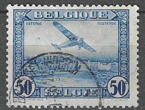 Belgie 1930 - Yvert 1PA - Vliegtuig boven Oostende (ST), Postzegels en Munten, Postzegels | Europa | België, Gestempeld, Luchtvaart