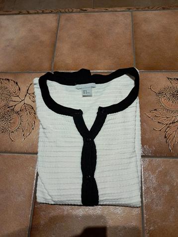 H&M klassiek ecru/crème vest M beschikbaar voor biedingen