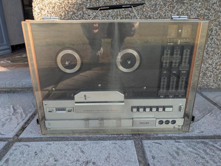 Philips N4416 bandrecorder, Audio, Tv en Foto, Bandrecorder, Bandrecorder, Met stofkap, Ophalen