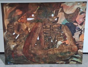 Abstract schilderij, Bejamin, 1997, 162 x 127 cm beschikbaar voor biedingen