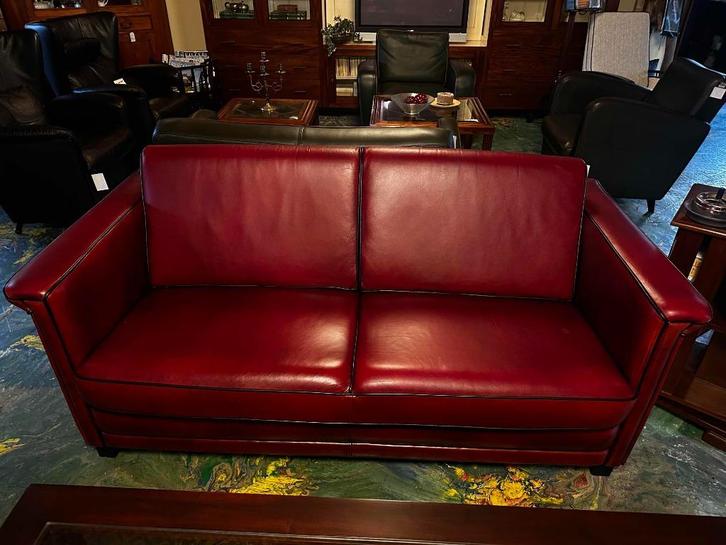 Mol&Geurts 2.5-zits zetel rundleder, Huis en Inrichting, Zetels | Zetels, Zo goed als nieuw, Rechte bank, Tweepersoons, 150 tot 200 cm