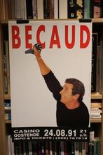 BECAUD CASINO OOSTENDE 24.08.91 1991 affiche, Verzamelen, Ophalen of Verzenden