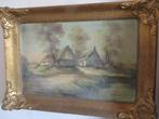 schilderij op doek met kader, Antiek en Kunst, Ophalen