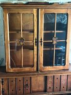 Eiken vitrine kast, Huis en Inrichting, Ophalen, Zo goed als nieuw