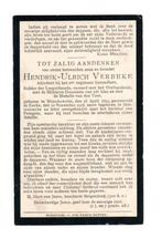 Doodsprentje adjudant 2e grenadiers Munkzwalm + Eke 1918, Collections, Enlèvement ou Envoi, Armée de l'air, Photo ou Poster