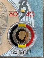 Goud zilver munt 20 ECU, Timbres & Monnaies, Monnaies | Belgique, Enlèvement, Or, Série, Argent