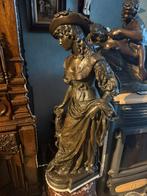 Mooi bronzen beeld Ferville Suan 98cm hoog, Antiek en Kunst, Antiek | Brons en Koper, Ophalen