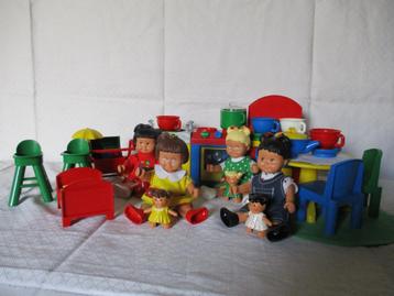 (👉ﾟヮﾟ)👉 Vintage DUPLO Doll's Anna-Lisa-Marie-Sarah (2), Envoi, Comme neuf, Ensemble complet, Duplo