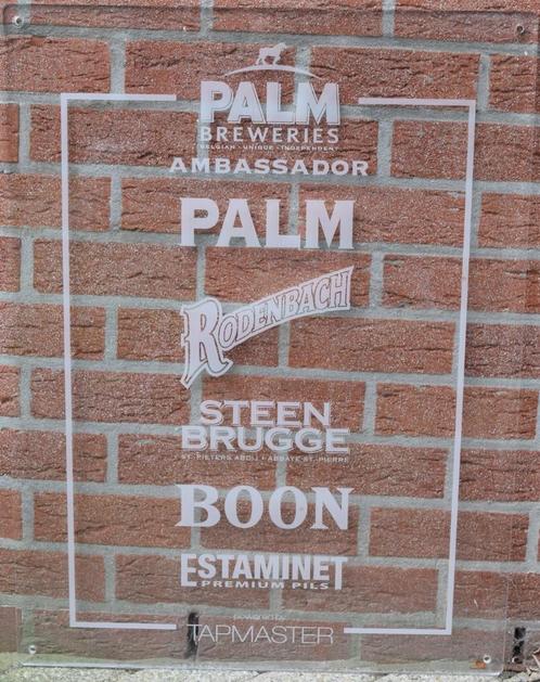 Palm Breweries Ambassador Tapmaster / Plexi reclamebord, Verzamelen, Biermerken, Gebruikt, Reclamebord, Plaat of Schild, Palm