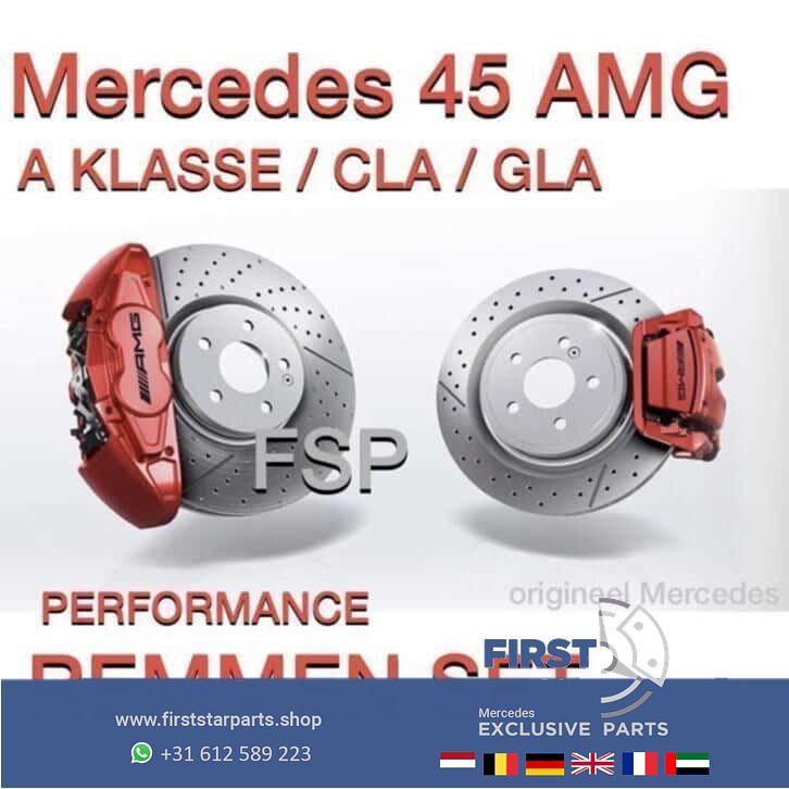 W176 A W117 CLA W156 GLA Klasse 45 AMG Rode Remklauwen set 4, Auto-onderdelen, Remmen en Aandrijving, Mercedes-Benz, Gebruikt