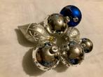 Blauwe en zilverkleurige kerstdecoratie, Ophalen, Gebruikt