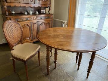 Table à manger en chêne, ronde de style classique, Maison & Meubles, Tables | Tables à manger, 100 à 150 cm, Cinq personnes ou plus