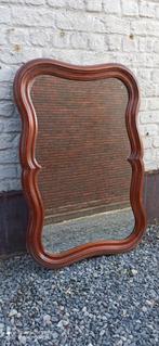 Retro spiegel massief mahonie, Antiek en Kunst, Ophalen