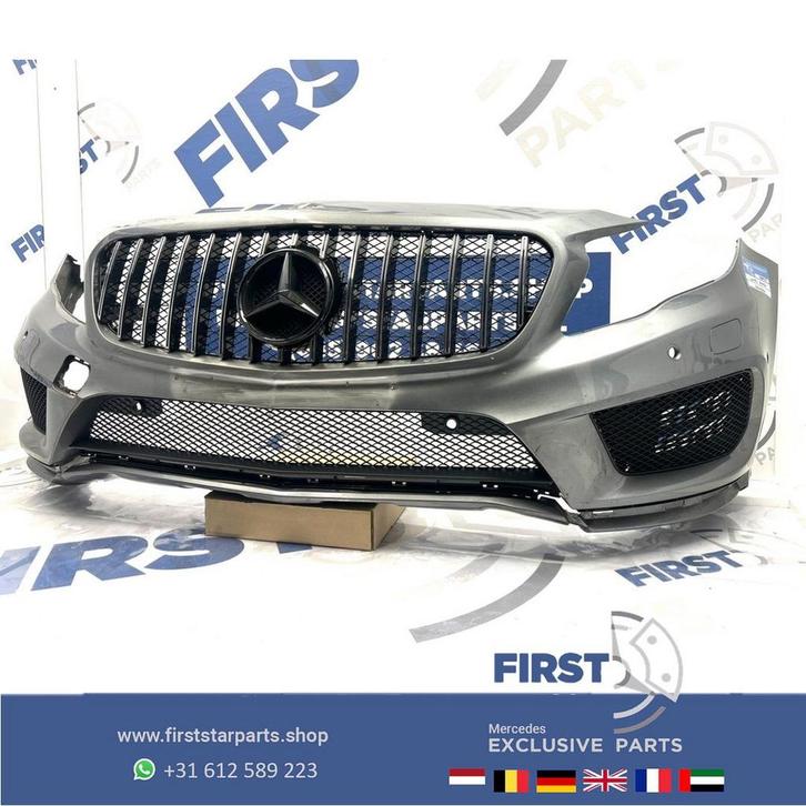 W156 BUMPER X156 GLA AMG GT VOORBUMPER ZWART WIT GRIJS PRE-F, Auto-onderdelen, Carrosserie, Bumper, Mercedes-Benz, Voor, Gebruikt