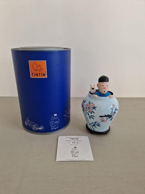 Tintin / Kuifje La Potiche uit de blauwe lotus Moulinsart, Collections, Personnages de BD, Neuf, Statue ou Figurine, Tintin, Enlèvement ou Envoi