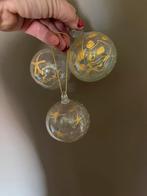 3 handgemaakte glazen Egyptische kerstballen, Diversen, Kerst, Ophalen of Verzenden, Zo goed als nieuw