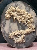 Antieke plaquette engelen, Antiek en Kunst, Ophalen