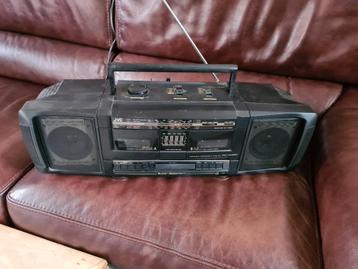 Magnifique lecteur JVC portable, tuner, 2 cassettes, Enlèvement ou Envoi, Comme neuf