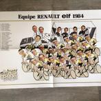 Wielerposter 1984 team renault elf greg lemond fignon, Verzenden, Zo goed als nieuw