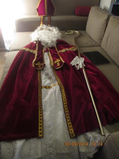 Sinterklaaskostuum uit luxestof TE HUUR, Divers, Saint-Nicolas, Utilisé, Enlèvement