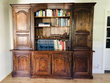 Grote kast, boekenkast, buffetkast, kast met opzetstuk, Antiek en Kunst, Ophalen