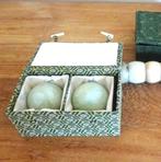 Green jade baoding balls. Vintage, in origineel doosje, Ophalen of Verzenden