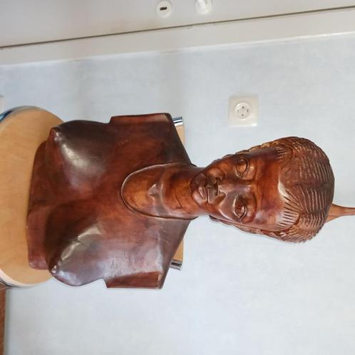Zware ijzeren kandelaar,barkruk,geschilderde Indiaan op doek, Huis en Inrichting, Barkrukken, Zo goed als nieuw, 90 cm of meer