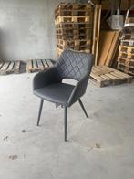Eetkamerstoelen grijs PU-leer (stocksale), Huis en Inrichting, Ophalen, Zo goed als nieuw, Grijs, Leer