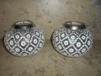 2 glazen theelicht bollen, Antiek en Kunst, Ophalen