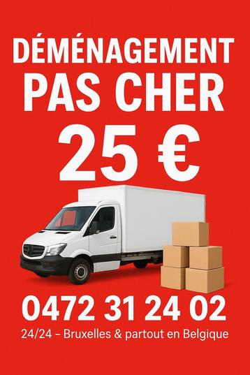 Verhuizingen, leveringen, bestelwagen te huur 0472.31.24.02 beschikbaar voor biedingen