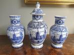 3 + 1 vazen, Delftsblauw, Antiquités & Art, Antiquités | Vases, Enlèvement