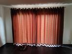 Set van 3 overgordijnen, Huis en Inrichting, Stoffering | Gordijnen en Lamellen, Ophalen, Gebruikt, Bruin, 100 tot 150 cm