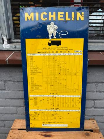 Pneus Michelin : vieux panneau d'affichage 1966, Enlèvement ou Envoi, Utilisé, Panneau publicitaire