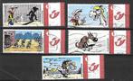 Lucky Luke - complete set - Strip, Postzegels en Munten, Postzegels | Europa | België, Verzenden, Gestempeld