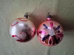 Roze / wit / zilver antieke vintage kerstballen €6 / stuk, Ophalen of Verzenden, Zo goed als nieuw