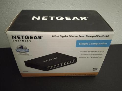 NETGEAR GS308E – Stil & Slim – 8x Gigabit Smart Switch, Computers en Software, Netwerk switches, Zo goed als nieuw, Ophalen of Verzenden