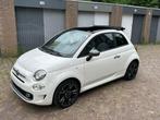 Fiat 500 Sport Cabriolet in Topconditie! Klaar voor de zomer, Auto's, Zwart, Cabriolet, Leder en Stof, Wit