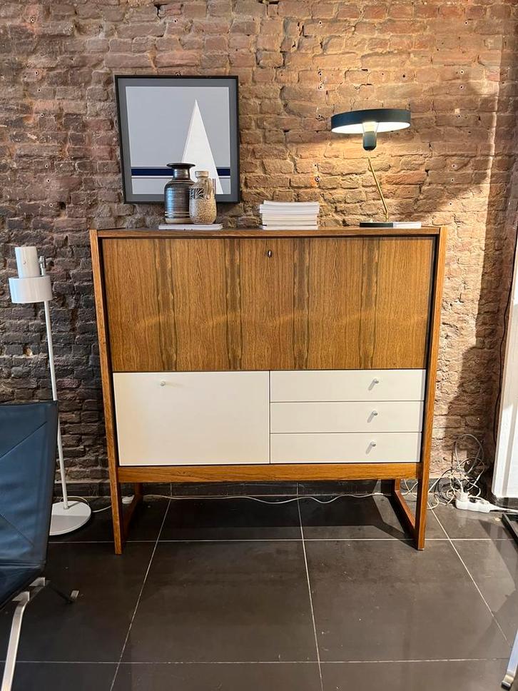 Vintage secretaire kast V-Form, 1960, Huis en Inrichting, Kasten | Dressoirs, Zo goed als nieuw, 100 tot 150 cm, 50 tot 75 cm