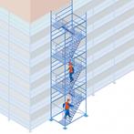 Echafaudage  tour escalier 10 mètres de haut avec escaliers, Doe-het-zelf en Bouw, Ladders en Trappen, Ophalen, Zo goed als nieuw