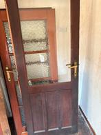 Porte en bois ancienne avec verre martelé, Antiquités & Art, Enlèvement