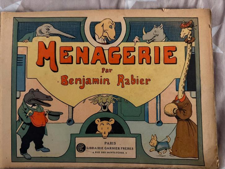 Menagerie, Rabier Benjamin, 51 illustraties uit 1926, Antiek en Kunst, Antiek | Boeken en Manuscripten, Verzenden